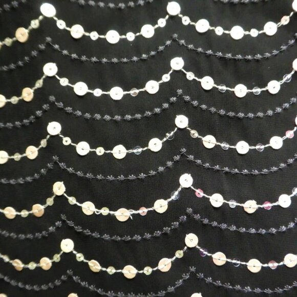 White House Black Market WHBM Tank Lined Wave Sequin Sleeveless Dressy Chic S - Picture 3 of 7